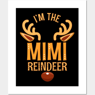 MIMI Reindeer Matching Family Christmas Posters and Art